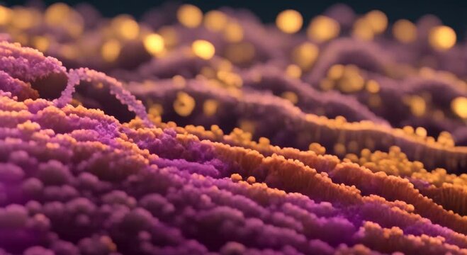 Timelapse microscopy animation capturing the progressive compaction of chromatin fibers as gene expression comes to an end 4k animation