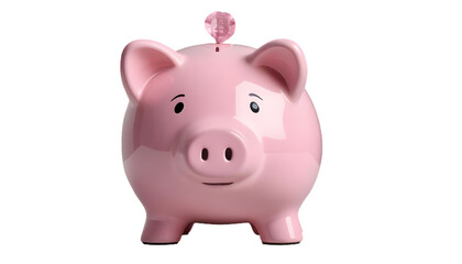 Obraz premium Pink piggy bank, cut out