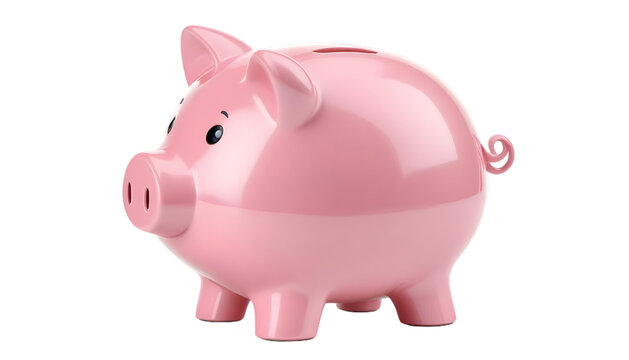 Pink piggy bank, cut out