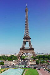 Eiffel Tower and Paris cityscape in summer day, France