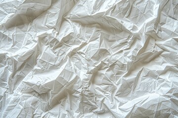 Obraz premium Paper Napkin Texture. Wrinkled White Sheet with Space for Text on Rough Surface