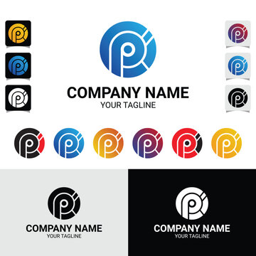 CPI, OPI, IPO, IOC, ICP, OIP  3-letter initial logo design template