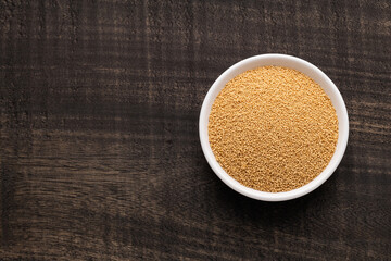 Raw dried amaranth seeds in bowl - Amaranthus
