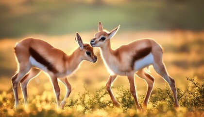 정글의 가젤 사슴 고라니