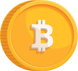 Gold coin featuring the iconic bitcoin symbol, representing the growing world of cryptocurrency and decentralized finance