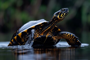 Fototapeta premium Roti Island Snake-necked Turtle in natural environment