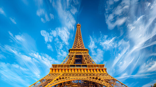 Travel destinations around the globe against a blue sky