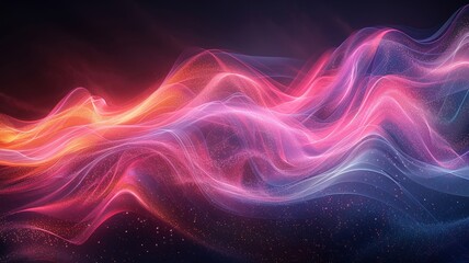 Obraz premium Abstract waves of colorful light in motion