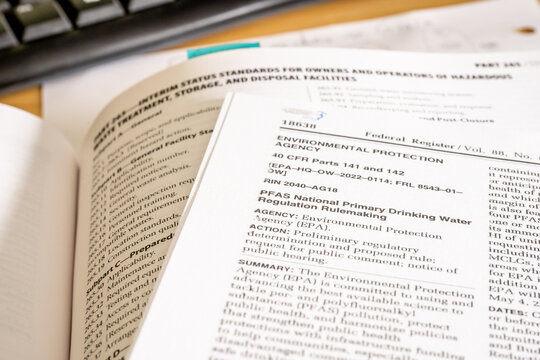 Public document 40 Code of Federal Regulations Parts 141 and 142 for the regulation of PFAS in drinking water 
