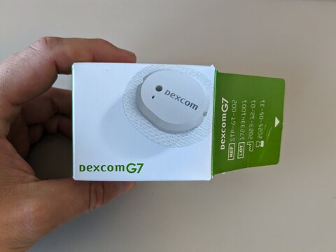 Prague, Czech Republic - JULY 10 2024: Dexcom g7 sensor. Sensor for continuous glucose monitoring in blood &ndash; CGM in water. Water sports and diabetes