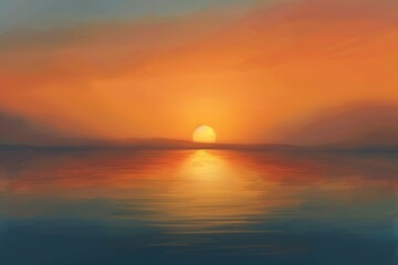 palm-tree-sunrise--silhouette-vector. Beautiful simple AI generated image in 4K, unique.