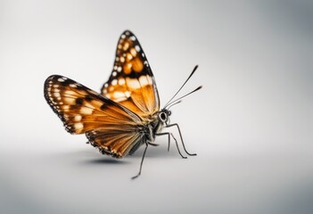 Obraz premium background butterfly danaus white macro chrysippus view olated top