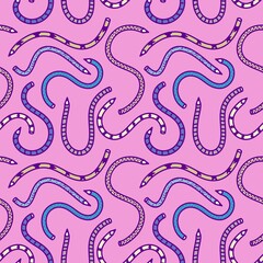 Cartoon pencil seamless school pattern for wrapping paper and fabrics and linens