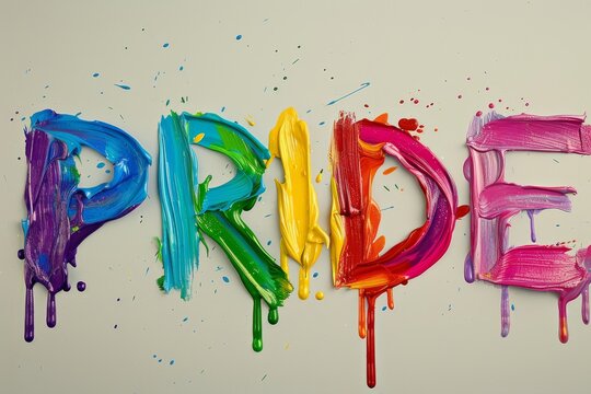 rainbow chain breaking break gay lesbian crisis divorce - 3d rendering. Beautiful simple AI generated image in 4K, unique.