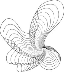 vector sketch of spiral of geometry