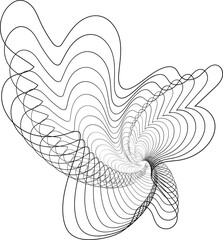 vector sketch of spiral of geometry