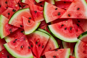 High-resolution images of watermelon with a white background. Beautiful simple AI generated image in 4K, unique.
