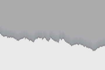 Collection of gray and white torn ripped paper sheets