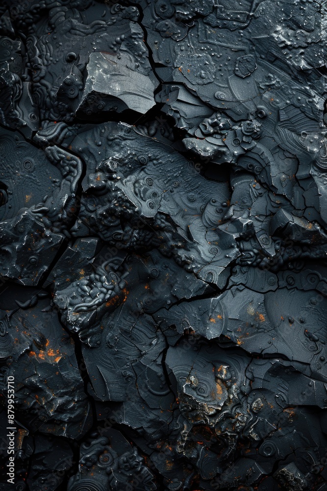 Poster a close-up shot of a black rock surface with no additional features