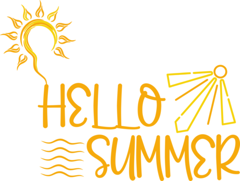 Hello Summer Wallpaper, Hello Summer Logo design, Hello Summer greeting card, Summer Welcome Sign