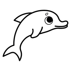 Dolphin coloring book for children