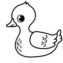Duck coloring book for kids