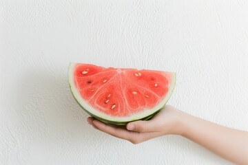 High-resolution images of watermelon with a white background. Beautiful simple AI generated image in 4K, unique.