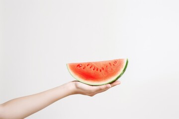 High-resolution images of watermelon with a white background. Beautiful simple AI generated image in 4K, unique.