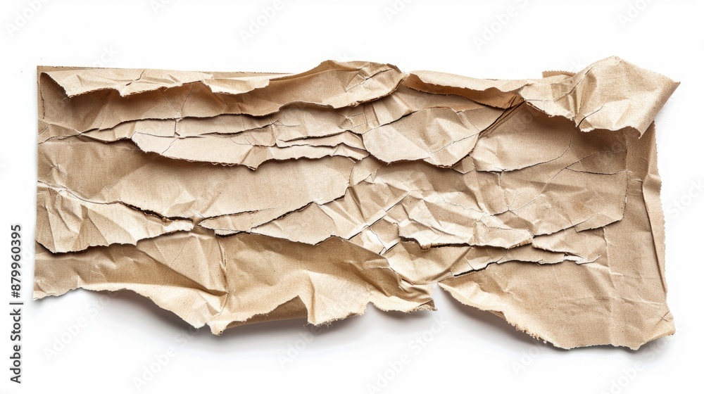 Poster a piece of brown paper with torn edges, suitable for use in illustrations or design projects