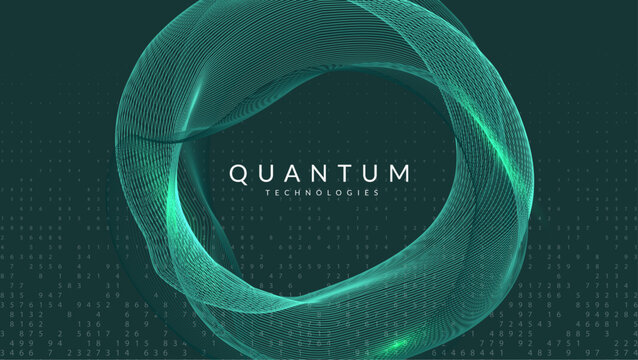 Quantum Background. Innovation concept for intelligent learning. Visual network on the backdrop of software engineering. Mobile analytics for global information security. Technolog Background.