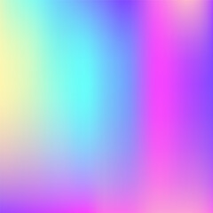 Holographic Texture. Neon Glitch. Plastic Foil. Abstract Background. Pink Blur Gradient. Shiny Creative Invitation. Iridescent Background. Rainbow Light. Violet Holographic Texture