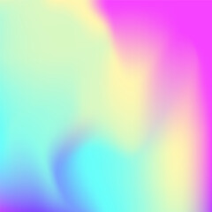 Holographic Gradient. Pop Creative Invitation. Violet Metal Texture. Rainbow Light. Hologram Texture. Pearlescent Background. Trendy Foil. Blur Concept. Blue Holographic Gradient