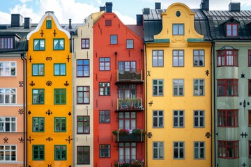 Fototapeta premium Explore scandinavian urban charm with vibrant cityscapes and elegant nordic beauty