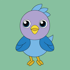 Cute Cat Vector Illustration - Cartoon Clipart and Line Art Design.