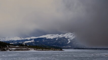 Fog over Rocky Mountains
