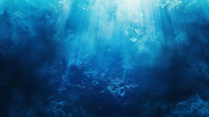 Fototapeta premium Deep Sea Abstract Art with Dark Blue and Light Blue Hues