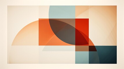 Modern Geometric Art with Soft Pastel Colors