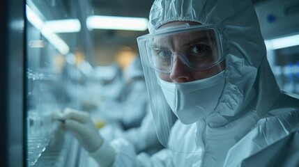 Skilled lab technician conducting experiments in laboratory, critical role of lab work in scientific research, emphasizing attention to detail and thoroughness in experimental procedures