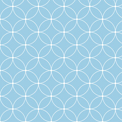 Naklejka premium 爽やかな星七宝文様パターン