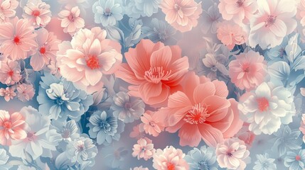 floral doodle art, subtle and detailed floral doodle design with soft colors, perfect for a calm and artistic backdrop for any creative project