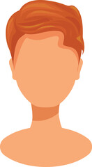 Male character presenting his red hair style, great for avatar or profile picture