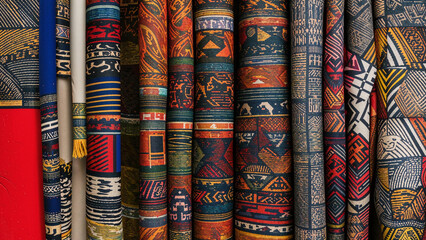 a close up of a bunch of different colored fabrics