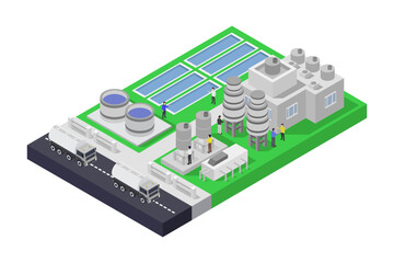 Desalination plant isometric