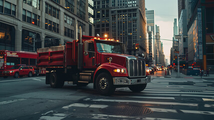 Fototapeta premium High end work truck in the city.