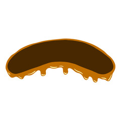 Melting curved text frame