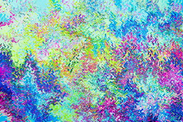 An Illustration of a Multicolour Snaking Pattern, Showing a Variation of Spotted Colours to the Squiggles and Wriggles.