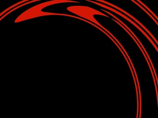 A red swirl on a black background
