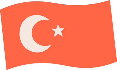 Obraz premium Turkey Flag Hand Drawn