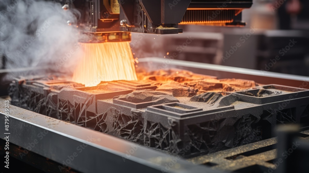 Poster advanced cnc machining demonstrating composite material s strength and versatility