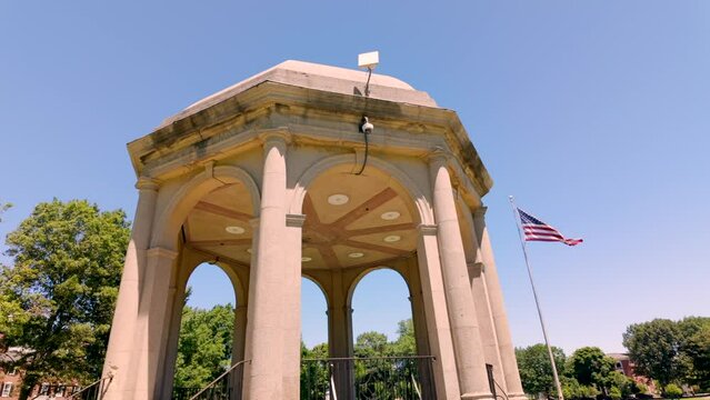 Stock video footage Salem Common Bandstand. Massachusetts, USA 2024